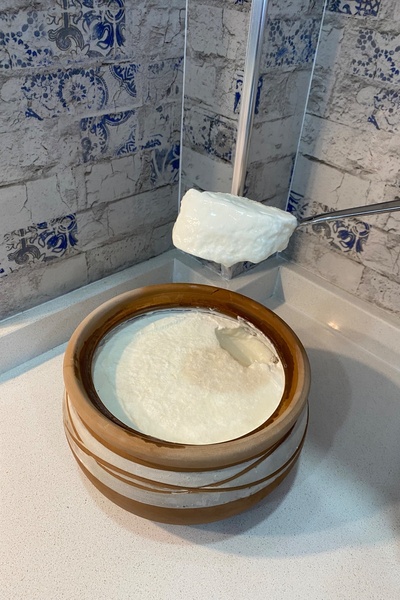 AdenArtpottery Doğal Toprak Yoğurt Mayalama Güveci Kapaklı 2.2 L 20 Cm