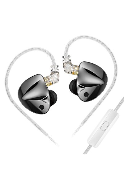 Choice سماعات أذن KZ D-Fi سوداء اللون مزودة بميكروفون عالي الجودة ومفتاح ضبط ...