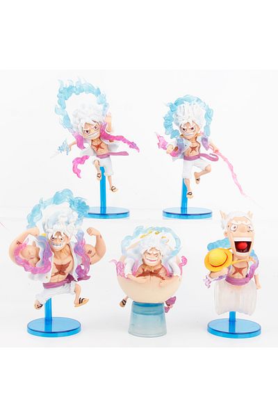 Choice no box 01 5pcs/set One Piece Gear 5 Sun God Nika Luffy  Anime Figures Pvc Model Toys 12cm