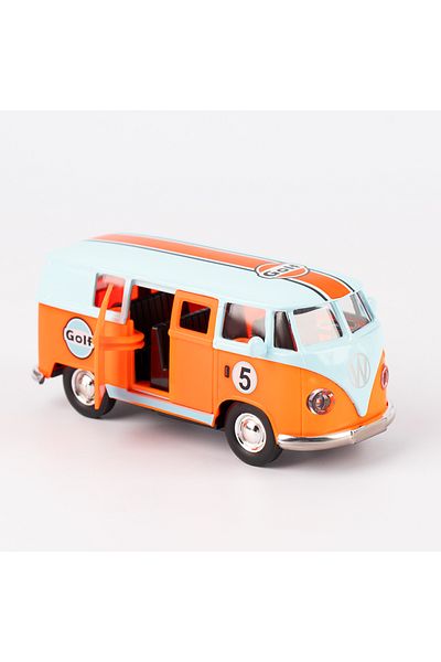 Choice1 SKY BLUE 1:36 Bus Transporter Van Gulf Blue Alloy Diecast Model for Volkswagen T1 Samba Toy