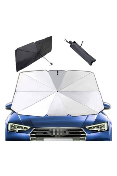 Teknotik Car Sun Shade Protector Umbrella Auto Front Window Sunshade 145x 79 Cm