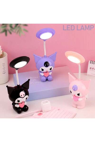 Genel Markalar Sanrio Kawai Kuromi Led Şarzlı Çocuk Odası Masa Lambası