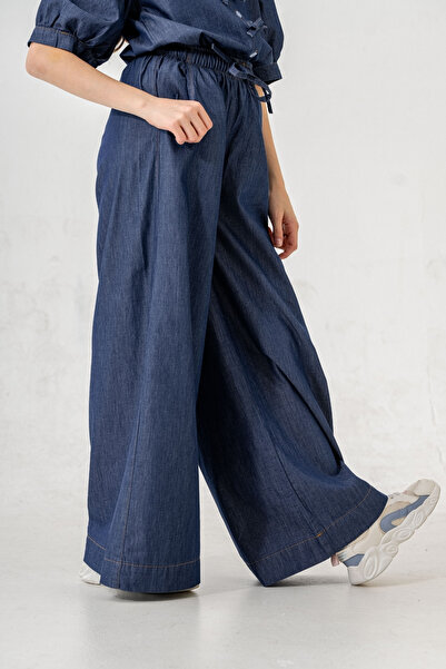 GİYİCEM TEKSTİL Kız Çocuk Lastikli Kot Pantolon 2206