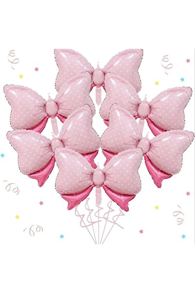 Choice كما في الصورة 6 قطع 6 قطع ميني على شكل فيونكة بالون ربطة عنق وردية بال...