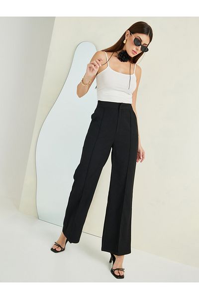 Koton Straight Leg Cargo Trousers with Belt Detail