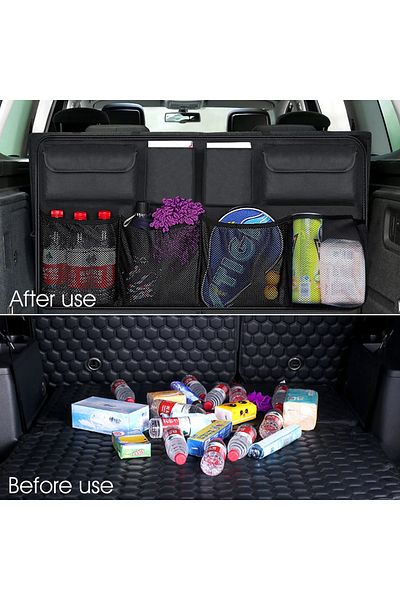 Choice Universal Car Trunk Organizer Adjustable Backseat Storage Bag Net High Capacity Multi-use Oxford ...