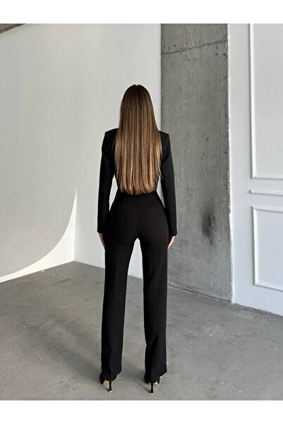 Cherry Garment Design Cgdbutik Crep Cimalı Pantolon Siyah