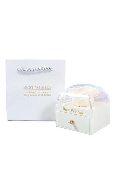 Choice other White New Soap Rose Flower Jewelry Packaging Gift Box with Drawer Macaron Color Wedding Valent