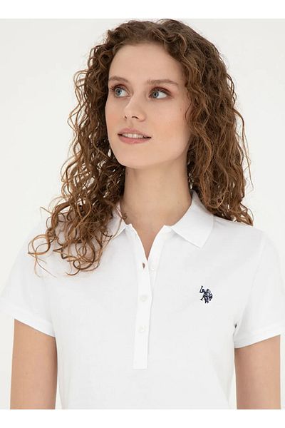 U.S. Polo Assn. Tricou de damă slim fit cu guler polo U.S. Polo assn
