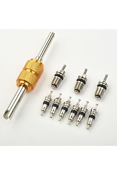 NIGHTKIST 9 قطع صمام تكييف الهواء للسيارات R134a + 1 قطعة أداة إزالة لنظام تكييف الهواء التجاري/الكبير...