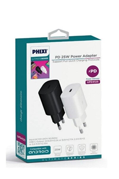 Phixi Upd4125 25w Pd Girişli Hızlı Şarj Adaptörü