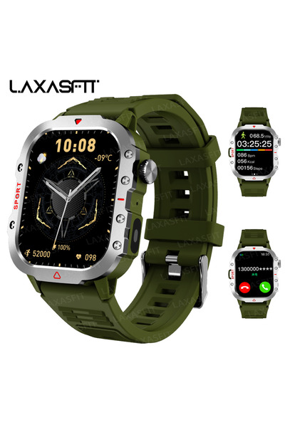 Choice ساعة لاكساسفيت الرياضية الذكية للرجال H11-Green، شاشة 1.71 بوصة، قياس ...