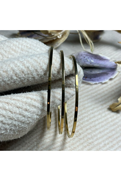 SWEATEE 316l Renk Atmaz Çelik Ajda Bilezik 3'lü