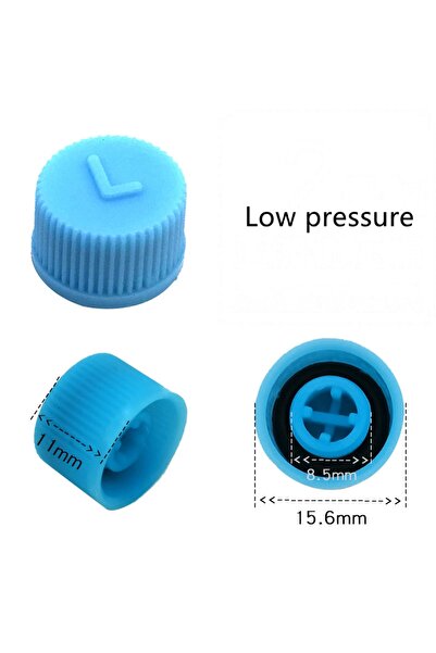 Choice Copper H-L 1Pair Car Air Conditioner Refrigerant Dust Cover Valve Core Caps High Low Side Port Cap A