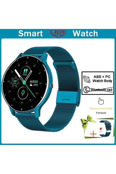 Choice Mesh belt Blue LIGE Ladies Smart Watch Bluetooth Call Watch Sport Fitness Heart Rate Monitor Blood O