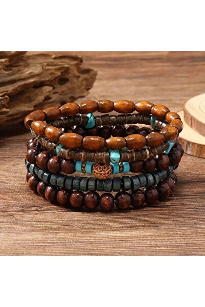 Choice 20cm 5PCs 5pcs/set Natural Stone, Wood Beads Beaded Bracelet, Men's Ch...