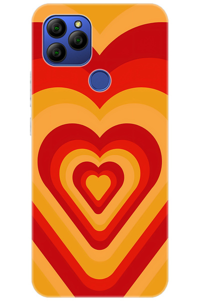 General Mobile GM 21 (G310/G311) Uyumlu Kılıf Desen Baskılı Silikon Sarı Kırm...