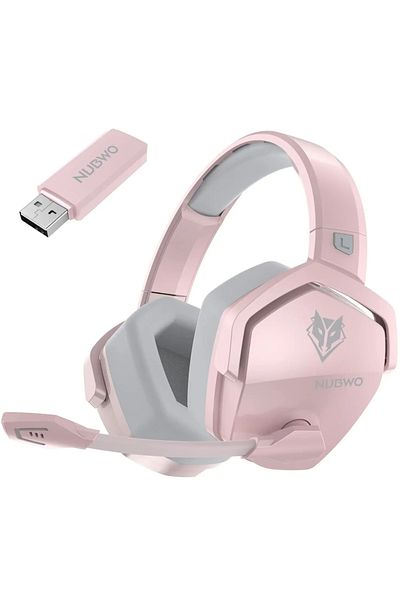 Choice Pink Nubwo G06 Dual Wireless Gaming Headset With Microphone For Ps5, Ps4, Pc, Mobile, Switch, 2.4ghz