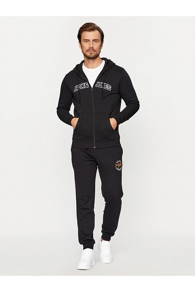 Jack & Jones Men's Zippered and Hooded Sweatshirt - 12241567
