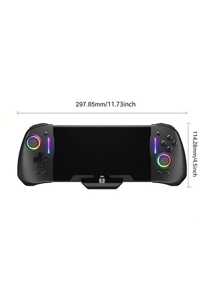 Choice Black No Deadzone Enhanced  Controller for Switch/Switch OLED, Adjustable LED Light, Ergonomic Desig