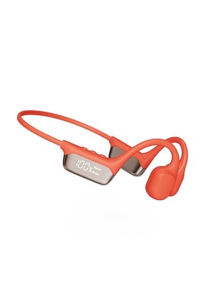 Choice Orange Bone Conduction Headphones Bluetooth 5.4 Wireless Earphone IPX8 Waterproof for Swimming Sport