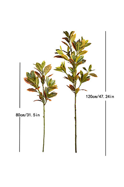 Choice شجرة فيكوس كبيرة مزيفة بطول 80 سم و120 سم و120 سم ونباتات مطاطية استوائية صناعية وشجرة كوديوم بلاستيكية L