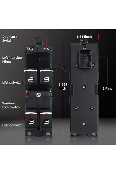Choice Nevosa For Vw 1999 2000-2004 Gti Golf 4 Jetta Mk4 Bora Beetle Passat B5 B5.5 Window Control Switc...