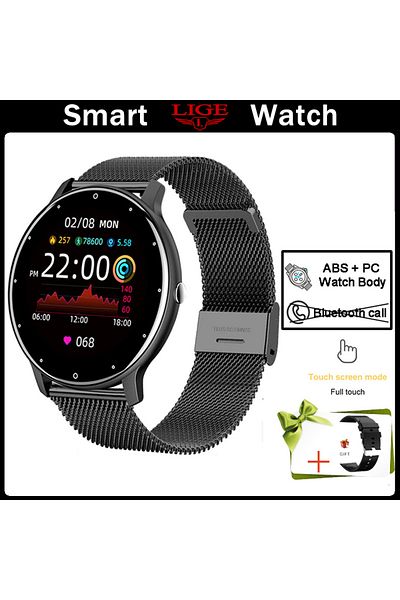 Choice Mesh belt Black LIGE Ladies Smart Watch Bluetooth Call Watch Sport Fitness Heart Rate Monitor Blood