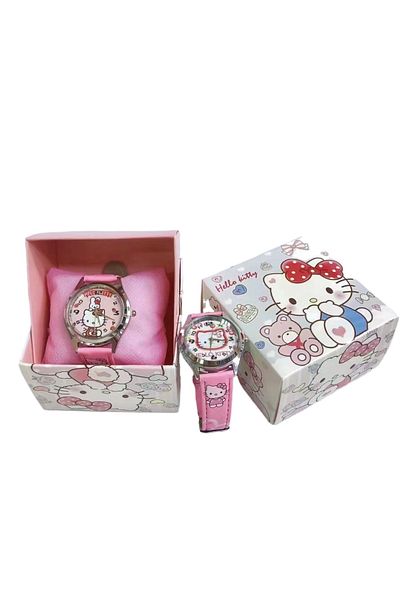 Choice Kuromi Kawaii Hello Kitty Kulomi Sanrio Pu Leather Digital Watch Cinnamon Roll Anime Cartoon Watch G
