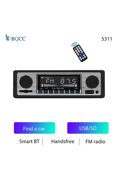Choice 5311 BQCC 1 Din Car BT MP3 Radio Handsfree Find a Car FM SD Power Protection Voice Broadcast Autoste