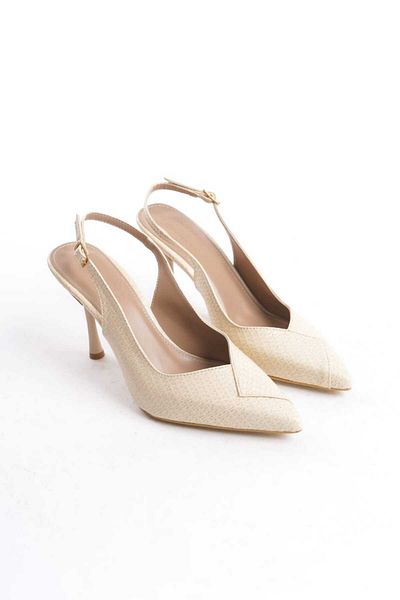MİSSJENY Pointed Toe Open Back Thin Heeled Women's Shoes