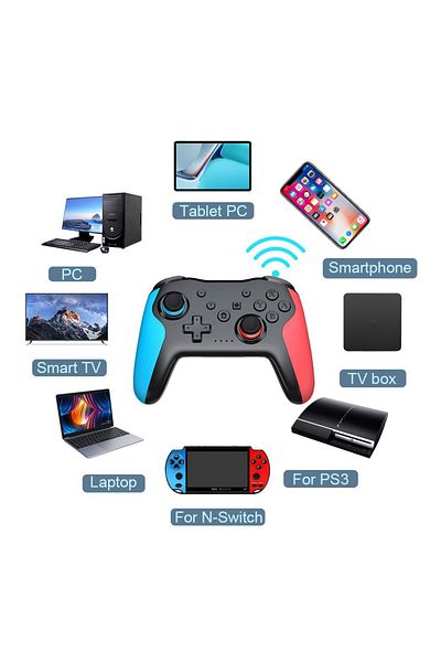 Choice Blue Red GAMINJA MG25Z Wireless Controller Bluetooth Gamepad For Nintendo Switch PS3 PC Joystick Dua