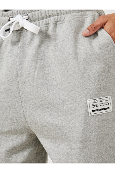 Styli Fleece Panel Jogger with Drawcord & Patch Detail