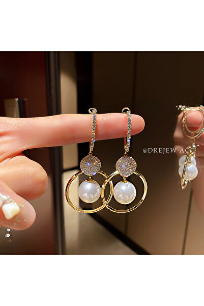 Choice 18101 أقراط اللؤلؤ مزاج أنثوي من كوريا الجنوبية أزياء اجتماعية أقراط 2...