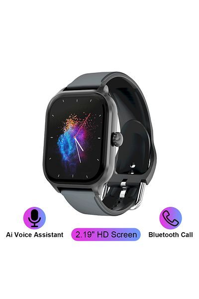 LAXASFIT Black LAXASFIT Smart Watch 2.01” HD Screen Bluetooth Voice Call Multi Sport Mode Heart Rate Sleep Mo