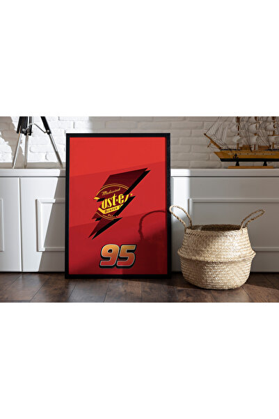 POSTER 3 lü Şimşek Mcqueen, Arabalar Filmi Poster, Çocuk Ve Genç Odası, 3'lü Çerçevesiz Poster Seti 3 Adet