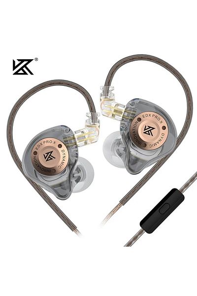 KZ EDXProX Gray MIC EDX PRO X Wired Earphones HIFI Stereo Bass Music Earbuds In Ear Sport Headphones