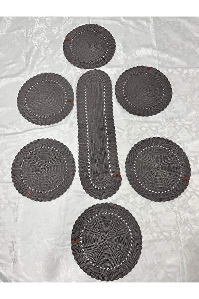 MERUT STYLE HAYATINI RENKLENDİR Amerikan servis supla El örgüsü gri renk