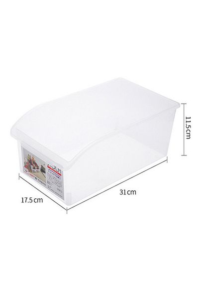 Choice 17.5x31x11.5cm Storage Box Refrigerator Storage Box Drawers Environmentally Safe Transparent Rectang