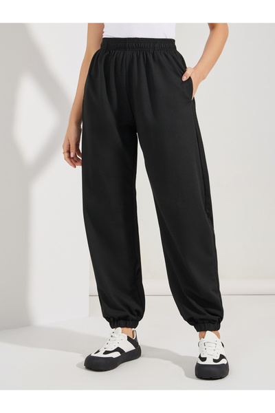 Styli Cuffed Tapered Joggers with Elasticated Waistband