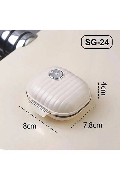 Choice Small white Mini Portable Pill Box Travel for Seven Days Multi Grid Split Package Pills Tablets Seal