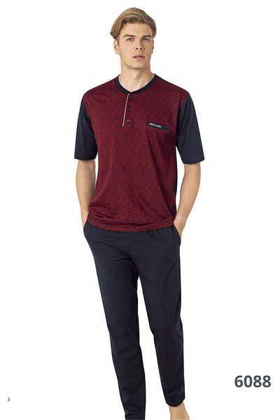 Pierre Cardin Men's Jacquard 3 Piece Dowry Boxed Pajama Set