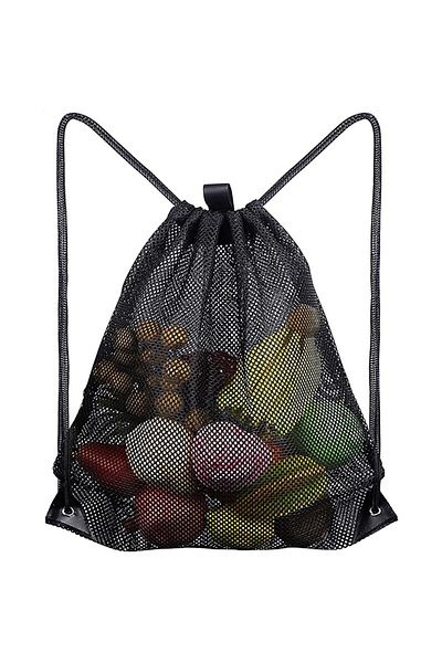 Choice Big 45x60cm Portable Supermarket Fruit And Vegetable Drawstring Strap Pocket Beach Cloth Mesh Storag