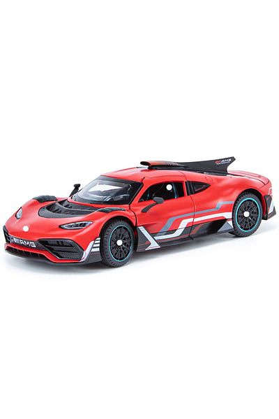 Choice red-with box 1: 24 Ben-one Alloy Car Model High Simulation Diecasts Toy With Sound and Light Pull Ba
