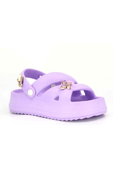 Riva Shoes Girls' Sandals Pool Beach Vacation Casual Summer Comfortable Non-Slip Sole Butterfly Detailed Slippers