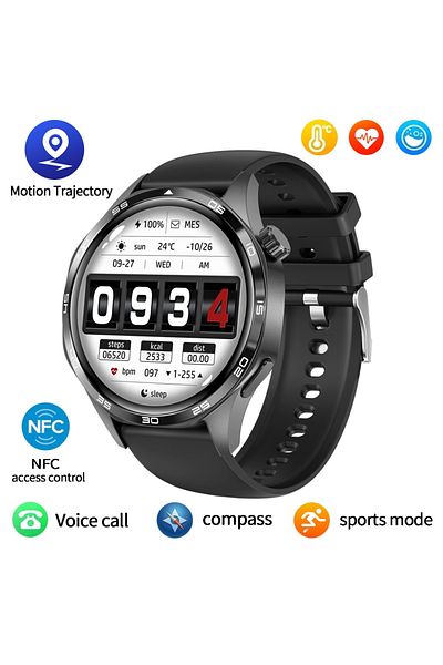 Choice Black GT5 PRO Smart Watch Men Watch 5 Pro AMOLED HD Screen Bluetooth Call GPS Trajectory NFC Heart R