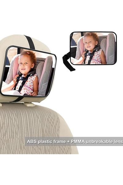 Choice Black Baby Carseat Mirror,seat Safely Monitor Infant Child In Rear Facing Seat, Wide View Shatterpro