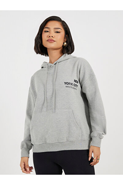 Styli Oversized Regular Length Photo Print Hoodie