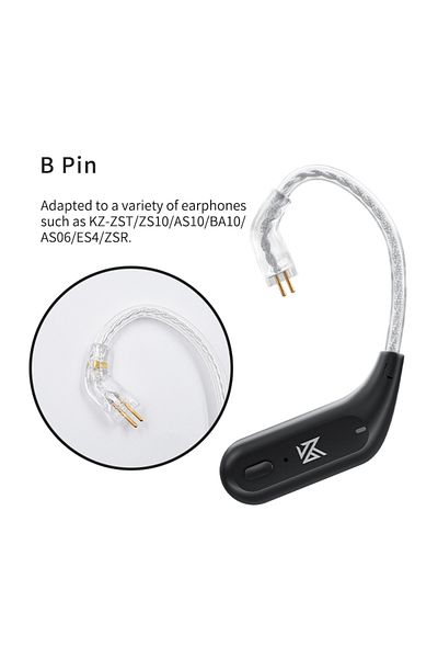 KZ AZ09 B PIN KZ AZ09 Wireless Upgrade Cable Bluetooth-compatible 5.2 HIFI Wireless Ear Hook C PIN Conn