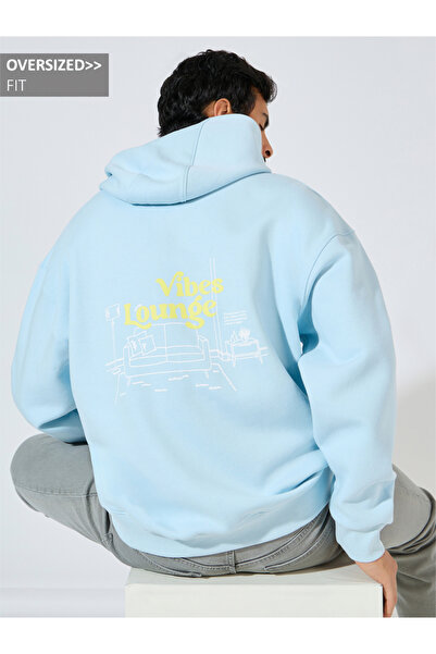 Styli Vibe Lounge Print Oversized Heavyweight Hoodie